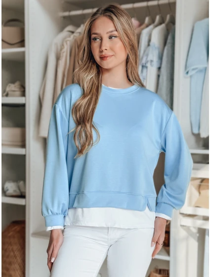 Dámská oversize mikina LUZZIO modrá FashionStreet BY1382 Dámská oversize mikina LUZZIO modrá FashionStreet BY1382