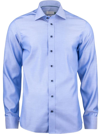 J.Harvest & Frost GB 01 Regular Men Nežehlivá košile s dlouhým rukávem 63.0101 mid blue J.Harvest & Frost GB 01 Regular Men Nežehlivá košile s dlouhým rukávem 63.0101 mid blue