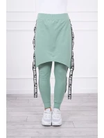 Kalhoty/oblek s nápisem selfie tmavě mátový