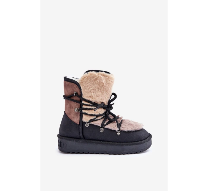 Dámské Sněhule S Kožíškem D.Franklin Černé DFSH370012