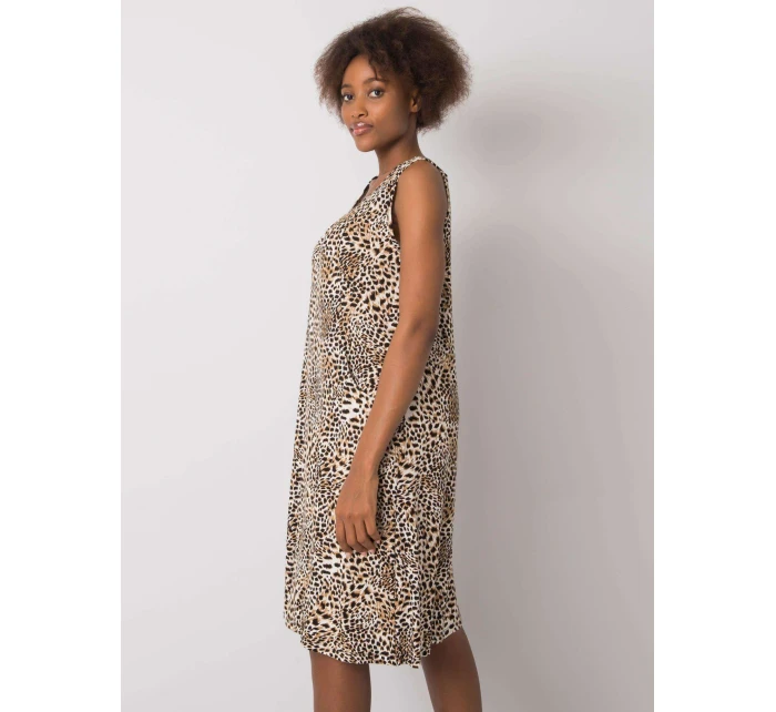 Sukienka TO SK czarno beżowy model 21365428 - FPrice Sukienka TO SK czarno beżowy model 21365428 - FPrice