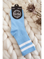 Mládež bavlněné sportovní ponožky modré