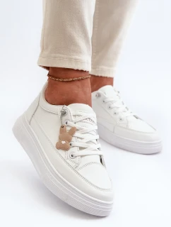 Dámské sportovní boty na platformě model 22010082 Bílá - VINCEZA