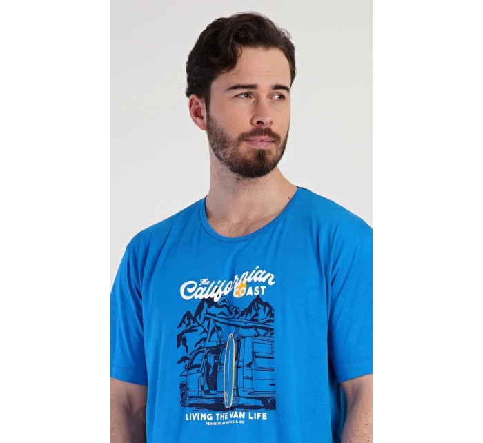 Pánská noční košile s krátkým rukávem California