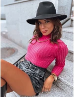 Dámský svetr s rolákem růžový Dstreet model 21971314 - FashionStreet