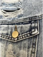 Světle modrá volná dámská bunda s model 20185249 - NEW STUDIO