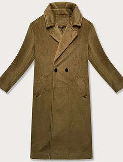 Béžový dámský oversize kabát pro přechodné období model 21248426 - J.STYLE