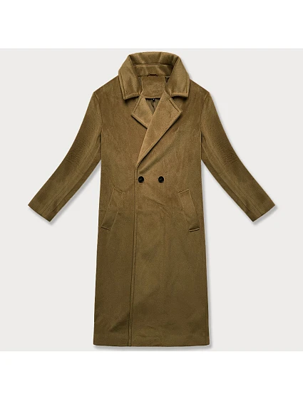 Béžový dámský oversize kabát pro přechodné období model 21248426 - J.STYLE Béžový dámský oversize kabát pro přechodné období model 21248426 - J.STYLE