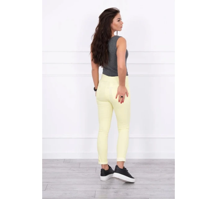 Kalhoty v barvě denim yellow