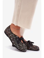 Kožené Baletky S Mašlí model 21695709 Černé - Laura Messi Kožené Baletky S Mašlí model 21695709 Černé - Laura Messi