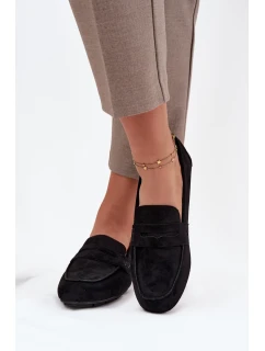 Loafersy Mokasyny Dámské Ploché Černé Soreline