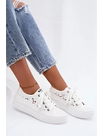 Dámské síťované tenisky na platformě model 22181930 bílé - Lee Cooper Dámské síťované tenisky na platformě model 22181930 bílé - Lee Cooper