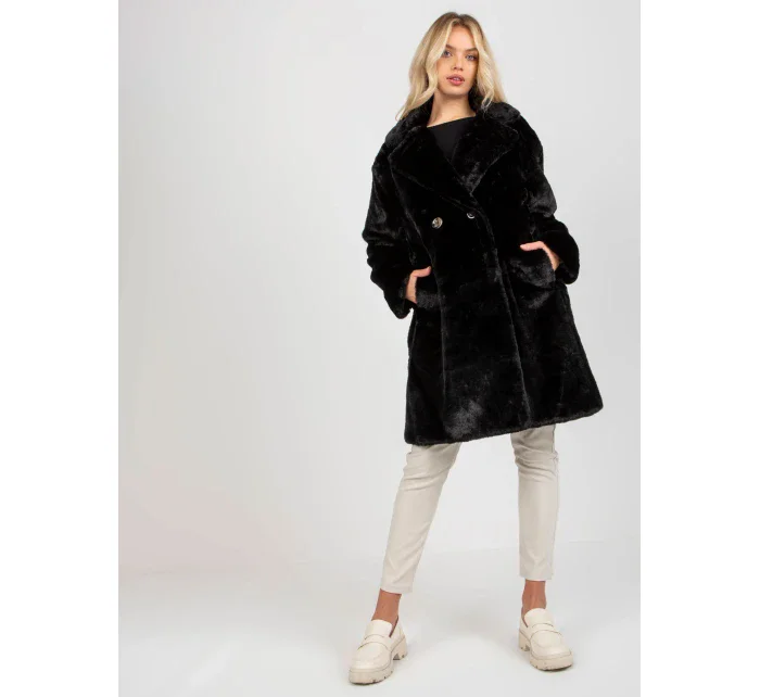 Dámský kabát TW EN model 17828114 černý - FPrice Dámský kabát TW EN model 17828114 černý - FPrice