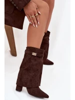 Boty na podpatku model 219840 Step in style Boty na podpatku model 219840 Step in style