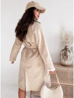 NANCY dámský světle béžový kabát FashionStreet TY3884 NANCY dámský světle béžový kabát FashionStreet TY3884