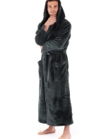 Pánský župan 3156 Siena s kapucí nadměrný antracitová - Vestis