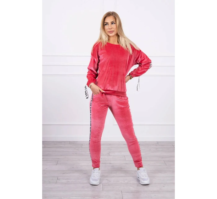 Velurová souprava Love raspberry Velurová souprava Love raspberry