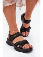 Dámské Sandály S Na Suchý Zip Černé model 21688284 - Boto Dámské Sandály S Na Suchý Zip Černé model 21688284 - Boto