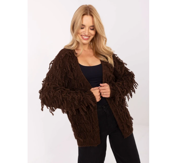 Sweter MI SW model 21309866 brązowy - FPrice Sweter MI SW model 21309866 brązowy - FPrice