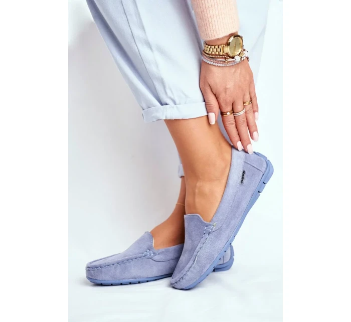 Dámské Semišové Mokasíny Modré model 19938609 - Kesi