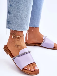Elegantní ploché sandálky fialové Termen
