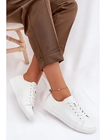 Kožené dámské tenisky model 22272304 bílé - VINCEZA Kožené dámské tenisky model 22272304 bílé - VINCEZA