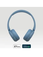 Bezdrátová náhlavní souprava Sony WH-CH520 s čelenkou pro připojení k internetu/hudbě USB typu C Bluetooth modrá