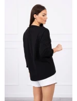 Americká dívčí grafická halenka černá S/M - L/XL