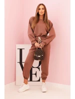 Komplet mikina + kalhoty máslová čokoládová Komplet mikina + kalhoty máslová čokoládová