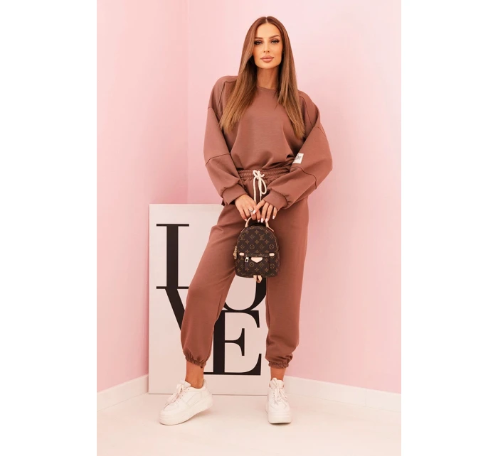 Komplet mikina + kalhoty máslová čokoládová Komplet mikina + kalhoty máslová čokoládová