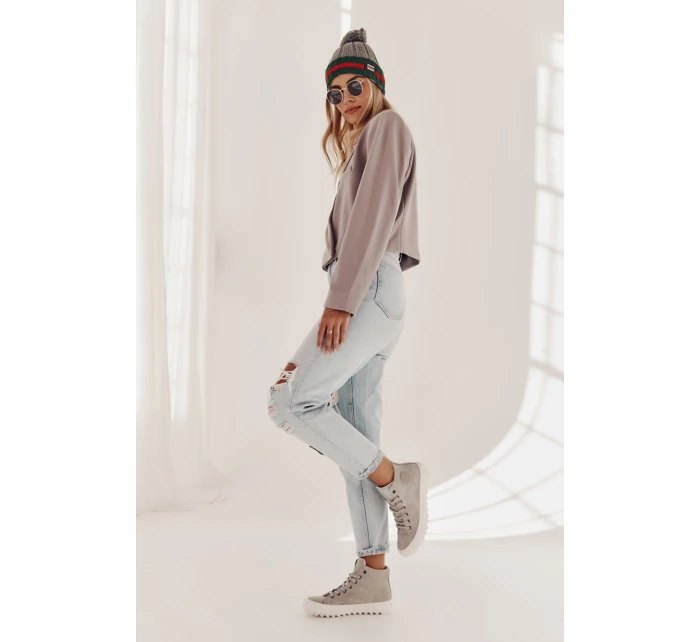 Dámské Tenisky Big Star Vysoké Zateplené Šedé model 21595899 - Big Star Shoes