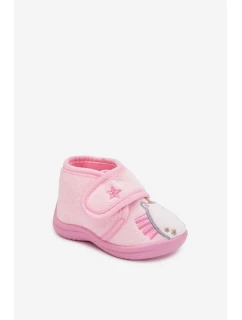 Dětské bačkory na suchý zip – růžové Jeselle