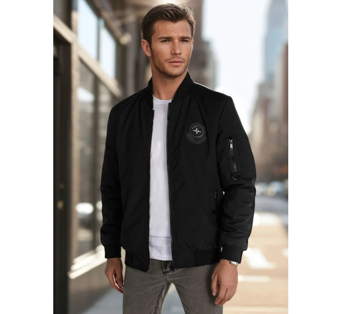 Pánská přechodná bunda bomber černá FashionStreet TX5029
