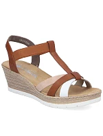 Sandały damskie na brązowe model 22087200 - Rieker Sandały damskie na brązowe model 22087200 - Rieker