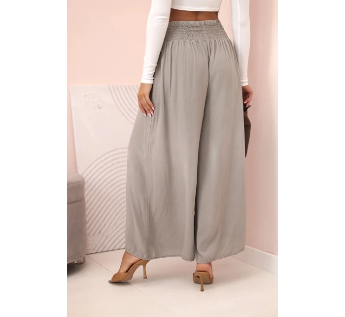 Dámské viskózové kalhoty s elastickým pasem fango