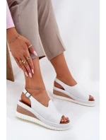 Dámské Kožené Sandály Na Klínu Artiker Bílé 56C0918