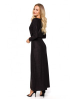 model 17775729 Maxi šaty s dlouhými rukávy černé - Moe