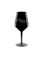 PROTOŽE BÝT ARCHITEKTKA NENÍ PRDEL - černá nerozbitná sklenice na víno 470 ml
