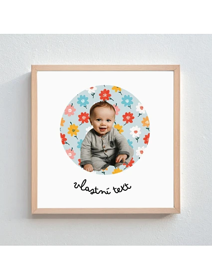 Personalizovaný magický fotoobraz v rámu - čtverec 20x20 - výřez fotky na podkladu Personalizovaný magický fotoobraz v rámu - čtverec 20x20 - výřez fotky na podkladu