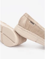 Praktické mokasíny dámské hnědé bez podpatku Praktické mokasíny dámské hnědé bez podpatku