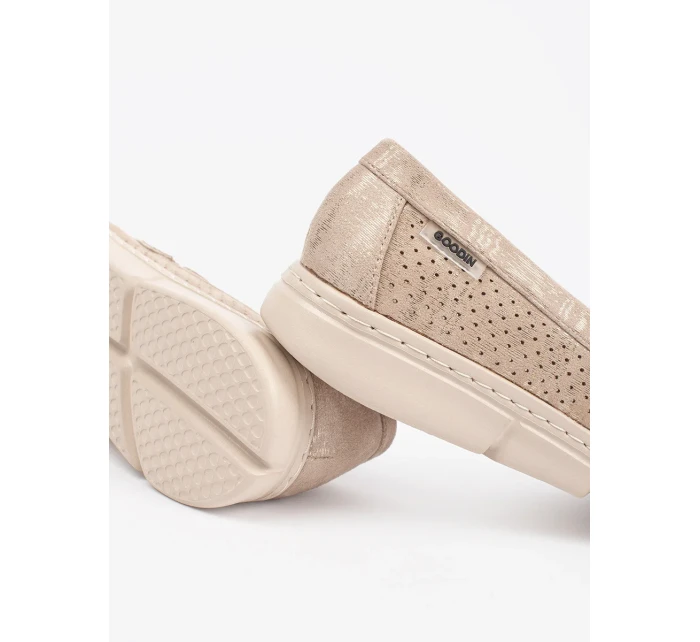 Praktické mokasíny dámské hnědé bez podpatku Praktické mokasíny dámské hnědé bez podpatku