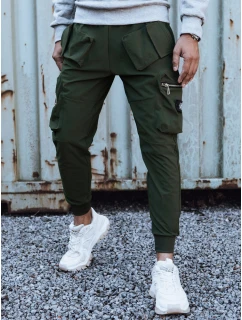 Pánské kalhoty cargo zelené Dstreet UX4301