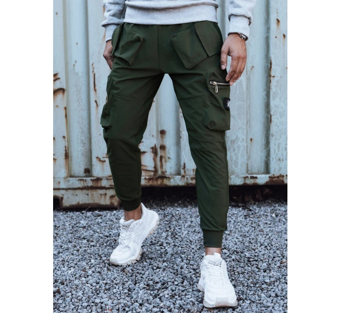 Pánské kalhoty cargo zelené Dstreet UX4301