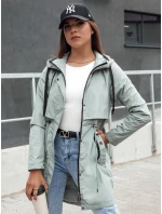 Dámská přechodná bunda parka s kapucí zelená Dstreet model 21979102 - FashionStreet