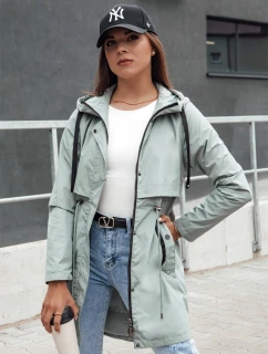 Dámská přechodná bunda parka s kapucí zelená Dstreet model 21979102 - FashionStreet