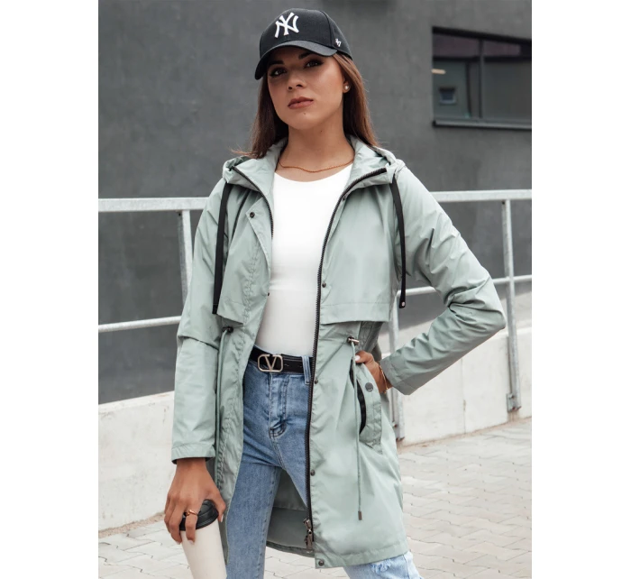 Dámská přechodná bunda parka s kapucí zelená Dstreet model 21979102 - FashionStreet