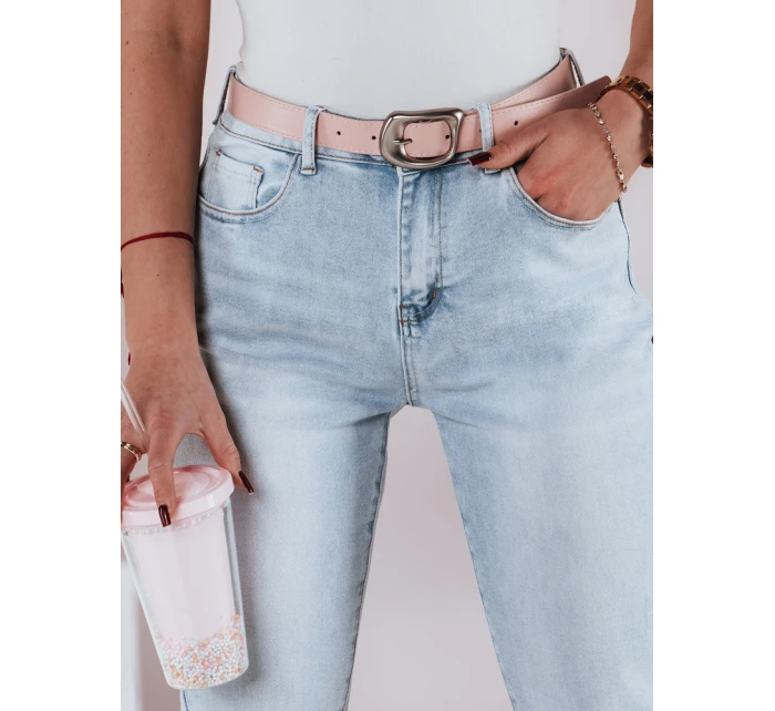 Dámské džínové kalhoty slim fit s páskem SLIMLOVE FashionStreet UY2346