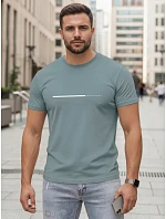 Tshirt męski bawełniany z napisem petrol model 22305457 - FashionStreet Tshirt męski bawełniany z napisem petrol model 22305457 - FashionStreet