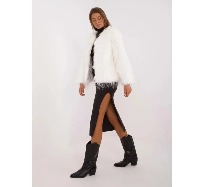 bunda v barvě ecru s podšívkou model 20840818 - Factory Price