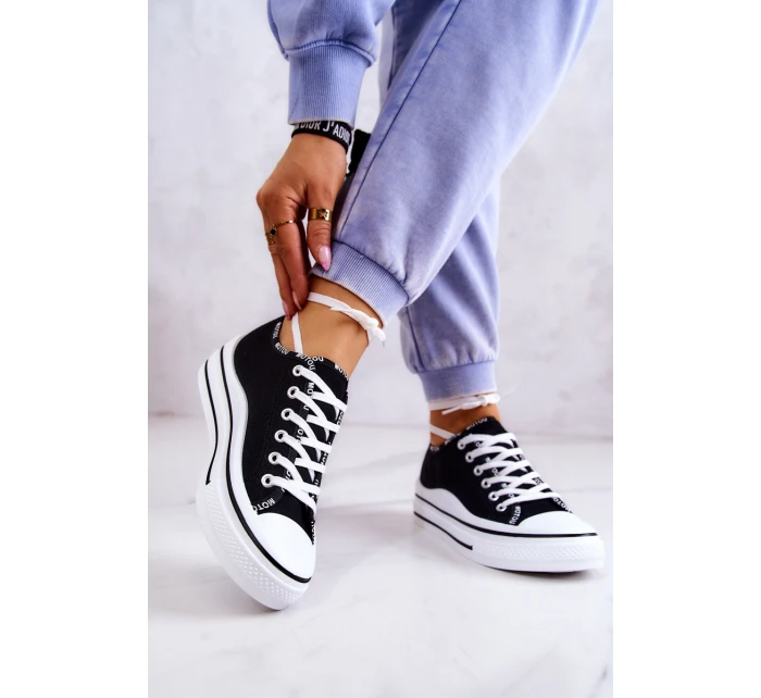 Dámské zavazováním tenisky Černá model 21579442 - S.Barski